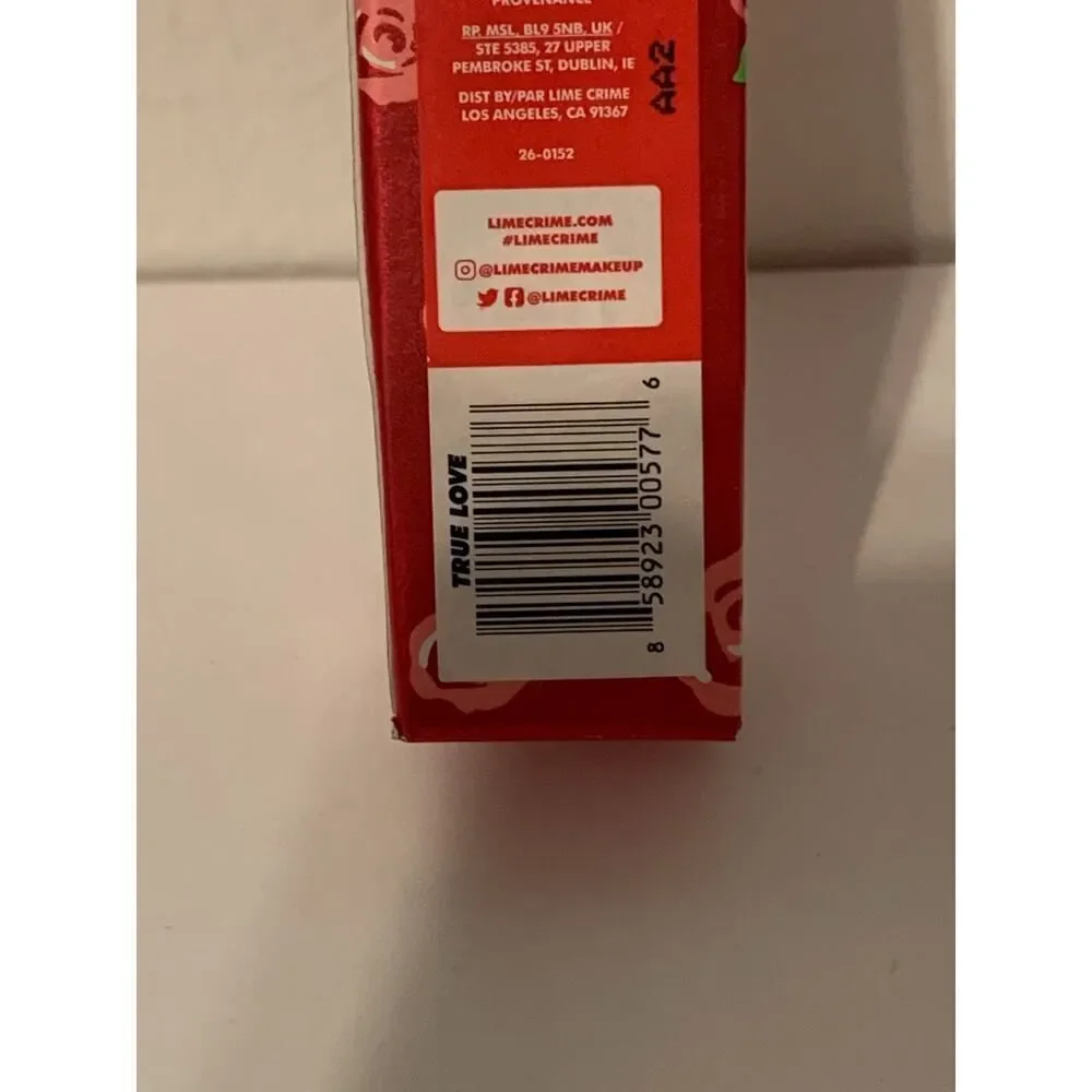 Lime Crime Velvetines True Love Red Pink Liquid Matte Lipstick - 2.6ml NEW